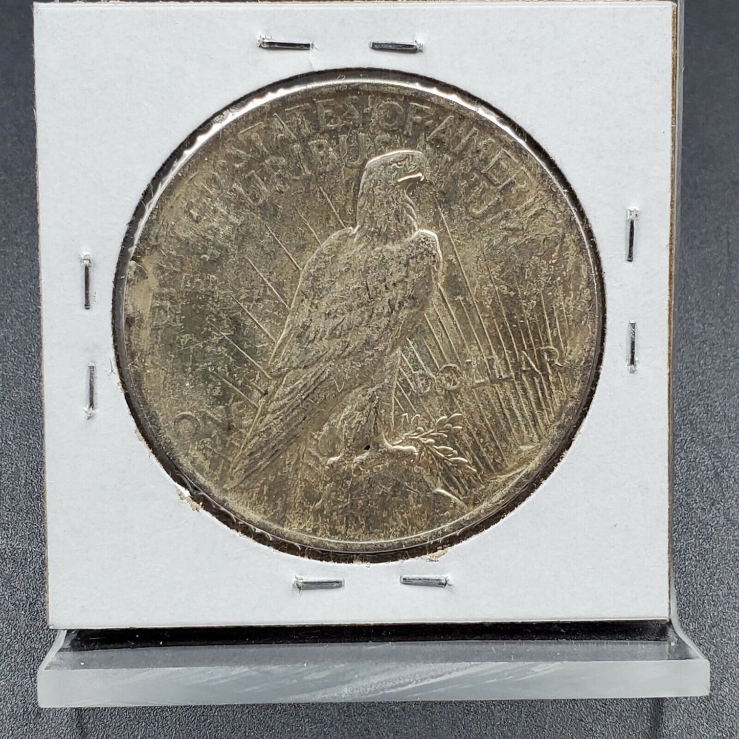 1922 P $1 Peace Silver Eagle Dollar Coin Reverse Planchet Defect Error VF Detail