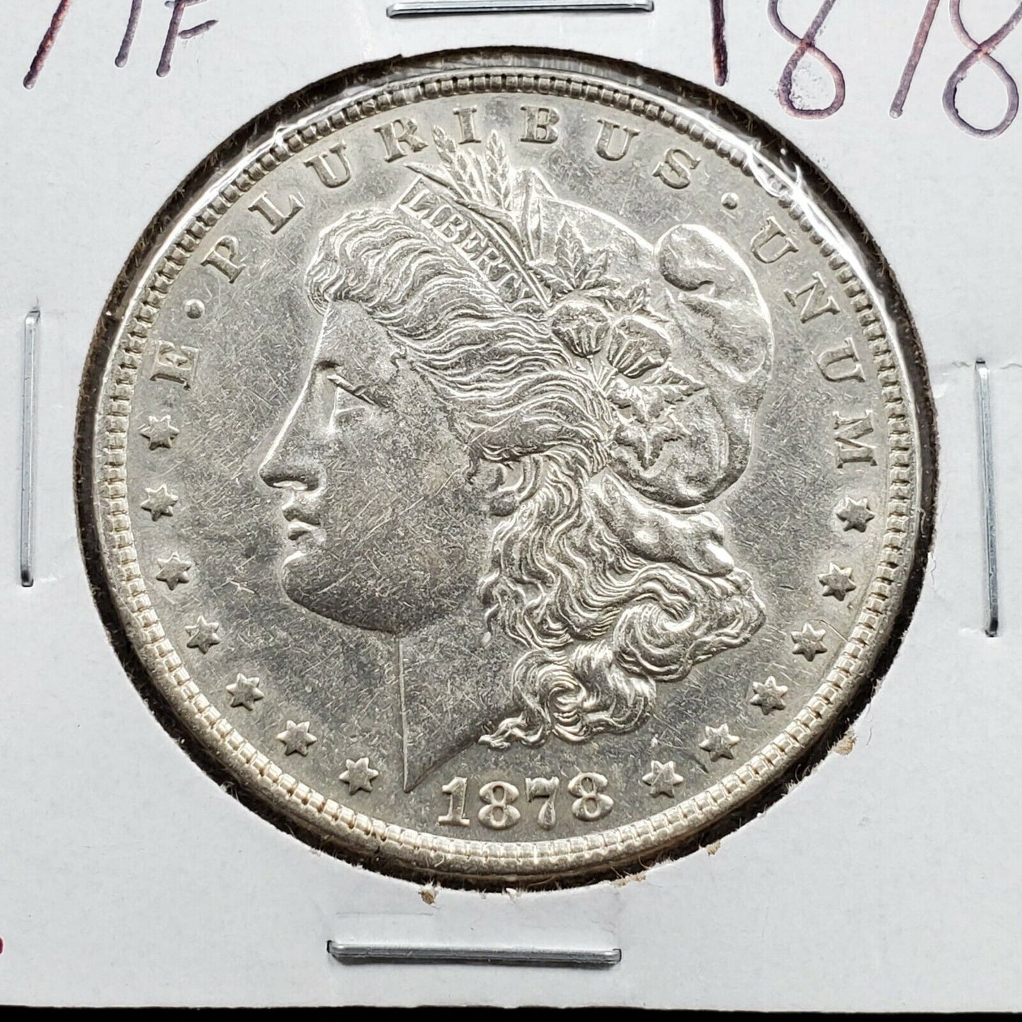 1878 7TF Morgan Silver Eagle Dollar Coin AVG AU About UNC Circulated