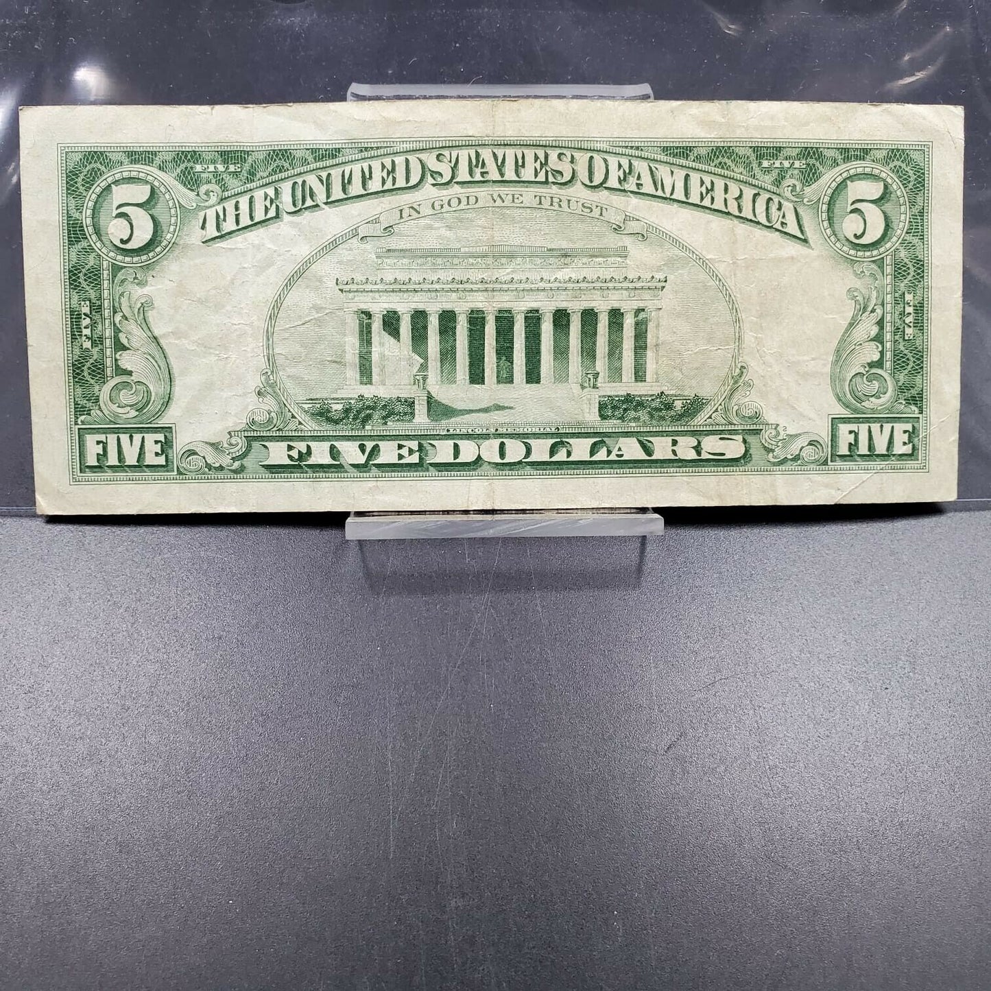 1963 $5 Five Dollar United States Red Seal Note CH VF TRIPLE Repeat Serial #