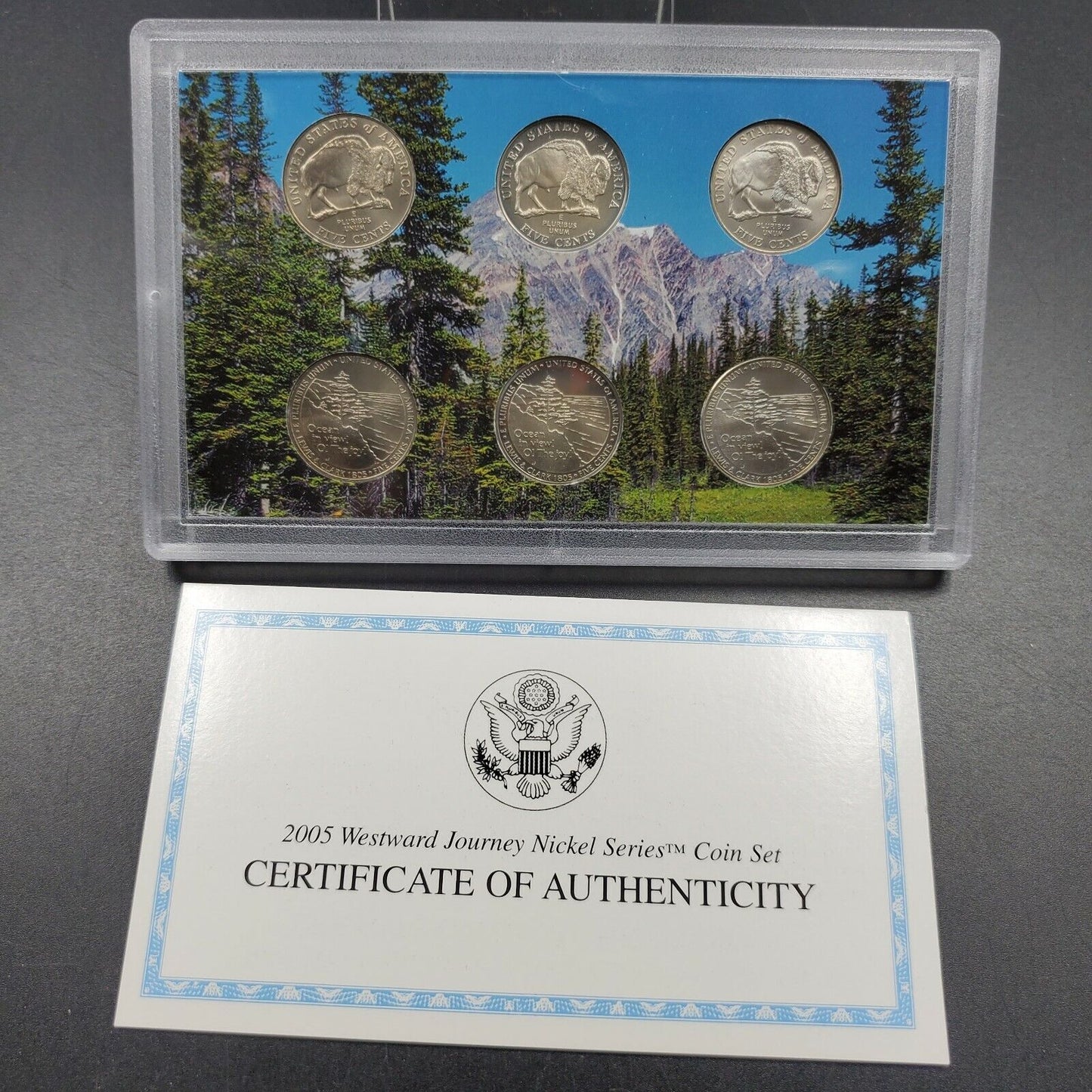2005 WESTWARD JOURNEY NICKEL SERIES COIN SET 6 COINS IN PLASTIC W COA FREE SHIP