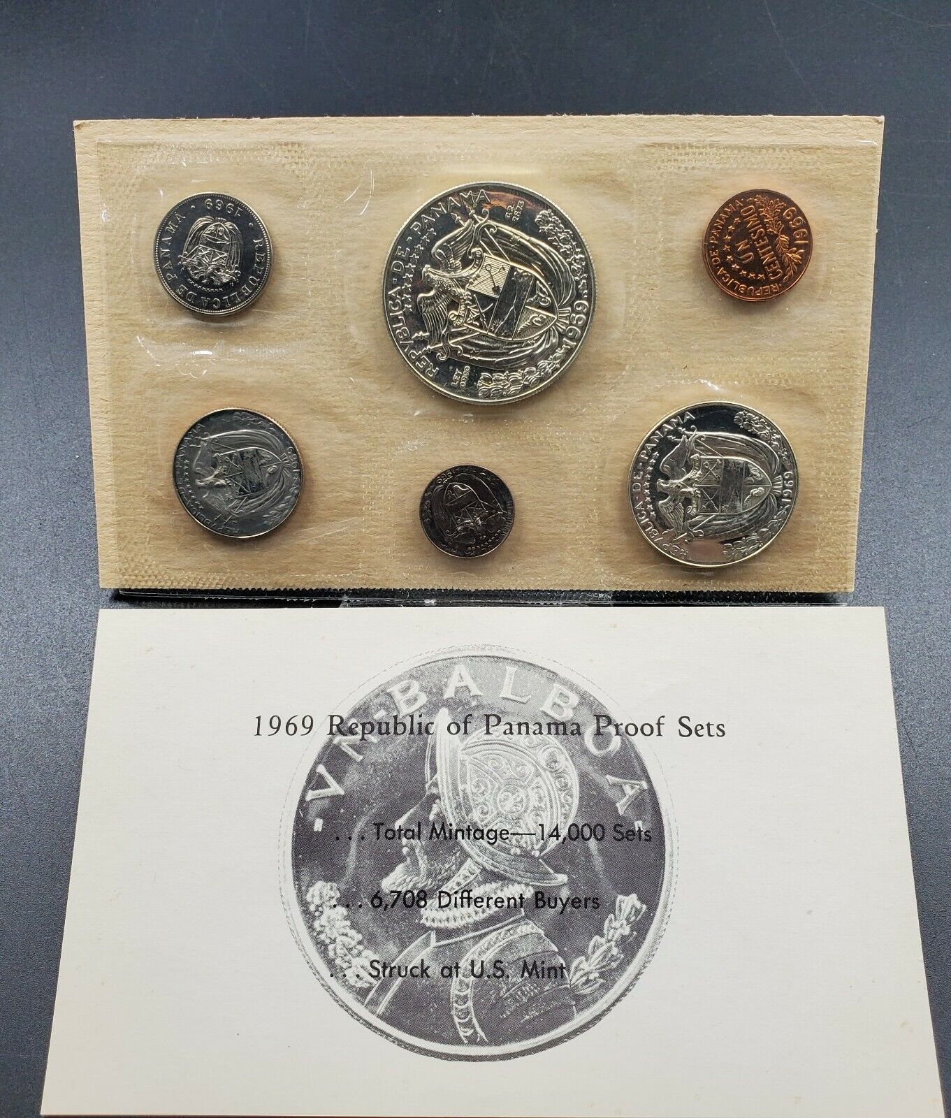1969 Republic Of Panama Proof Set OGP