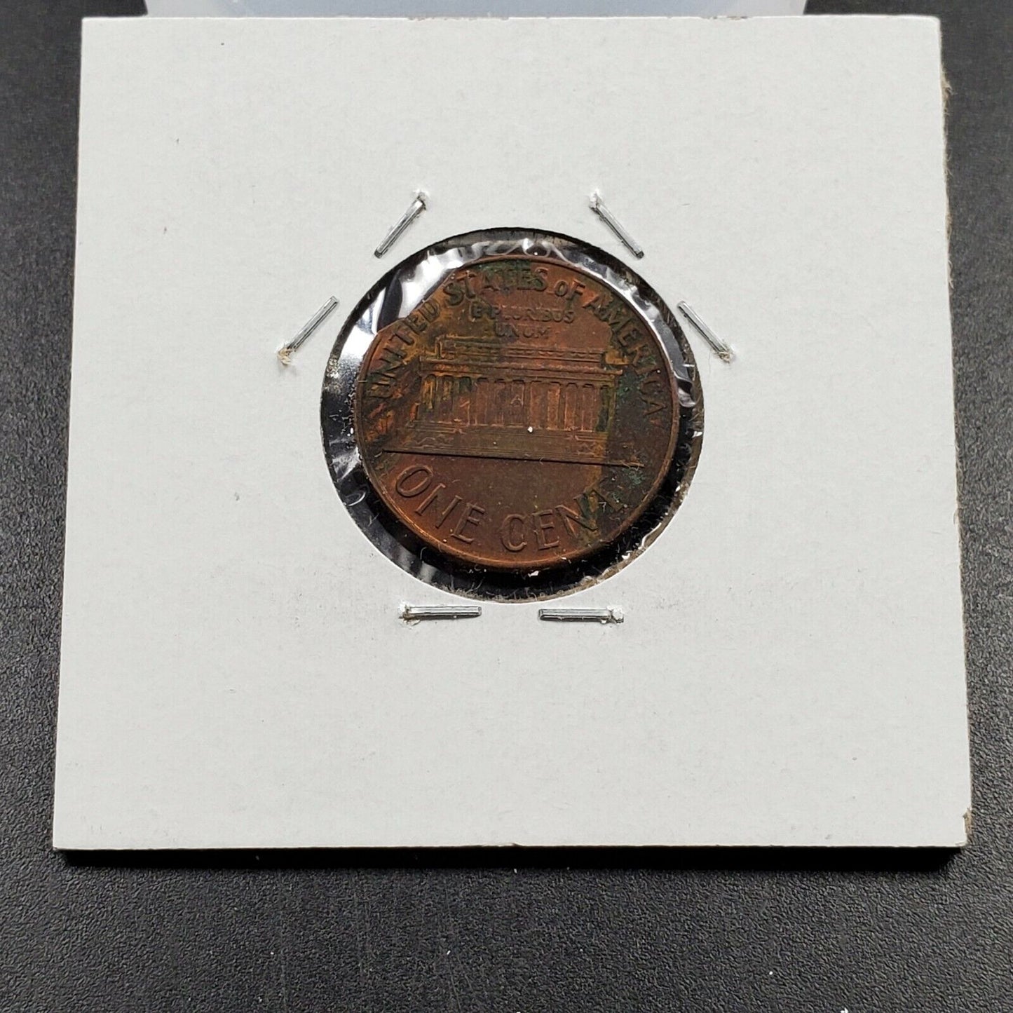 1965 P LINCOLN 1C Coin Clipped PLANCHET ERROR COIN CH BU PQ TONER TONING