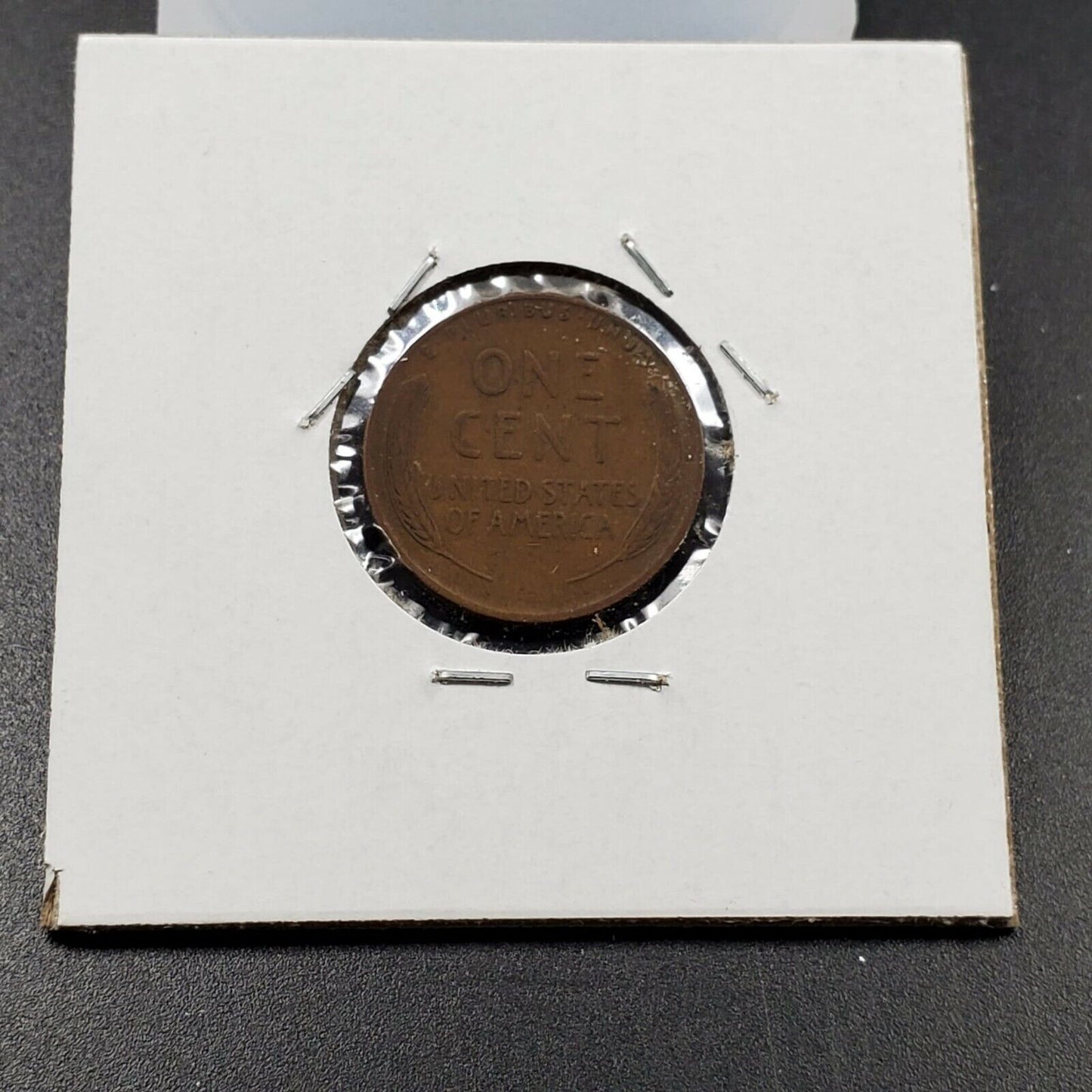 1946 P 1c Lincoln Wheat Cent Penny Coin Laminated Planchet Error