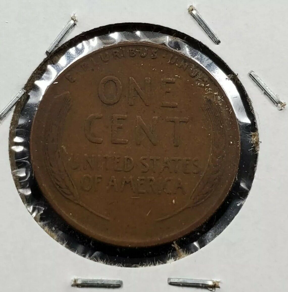 1946 P 1c Lincoln Wheat Cent Penny Coin Laminated Planchet Error