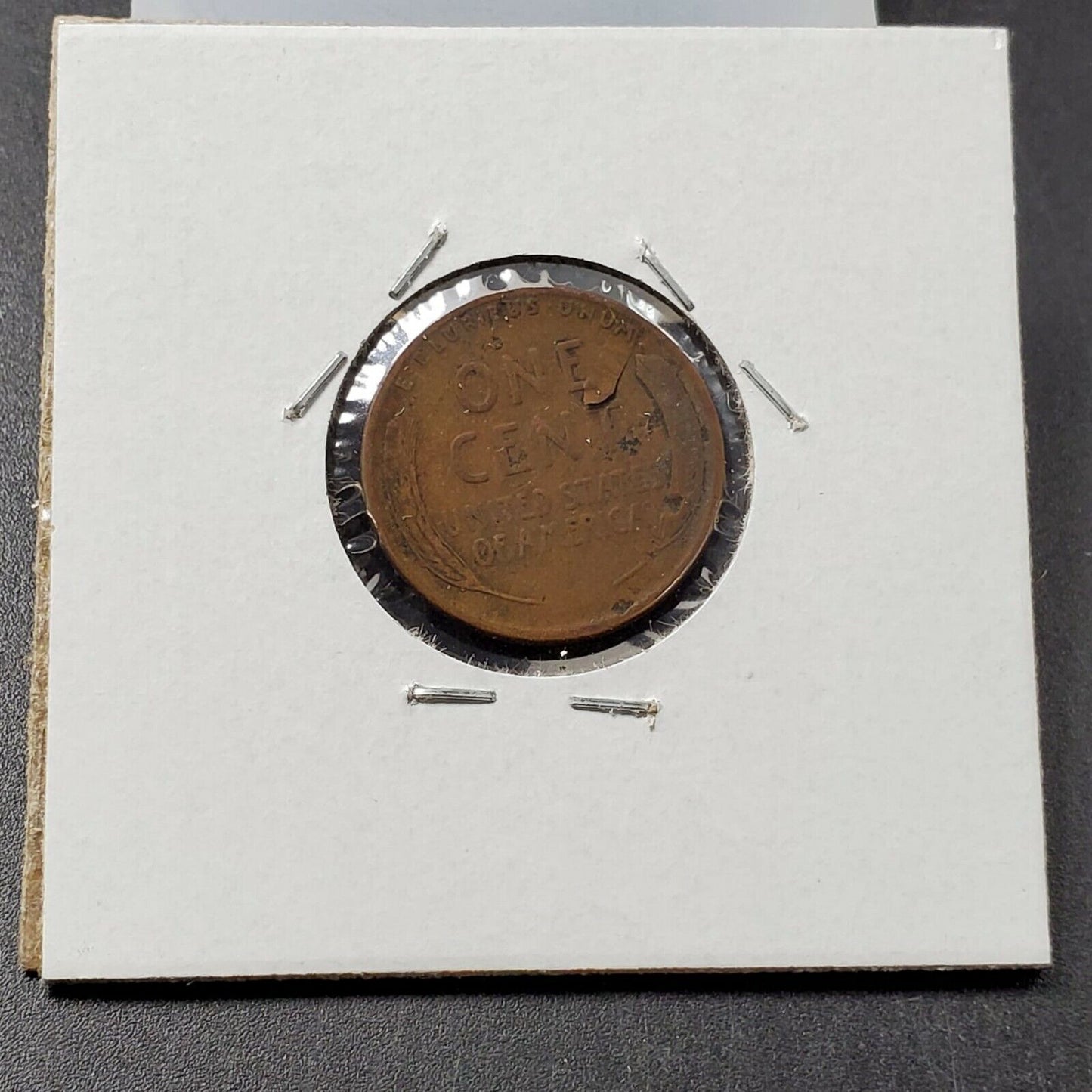 1934 P 1c Lincoln Wheat Cent Penny Coin Planchet Lamination Error