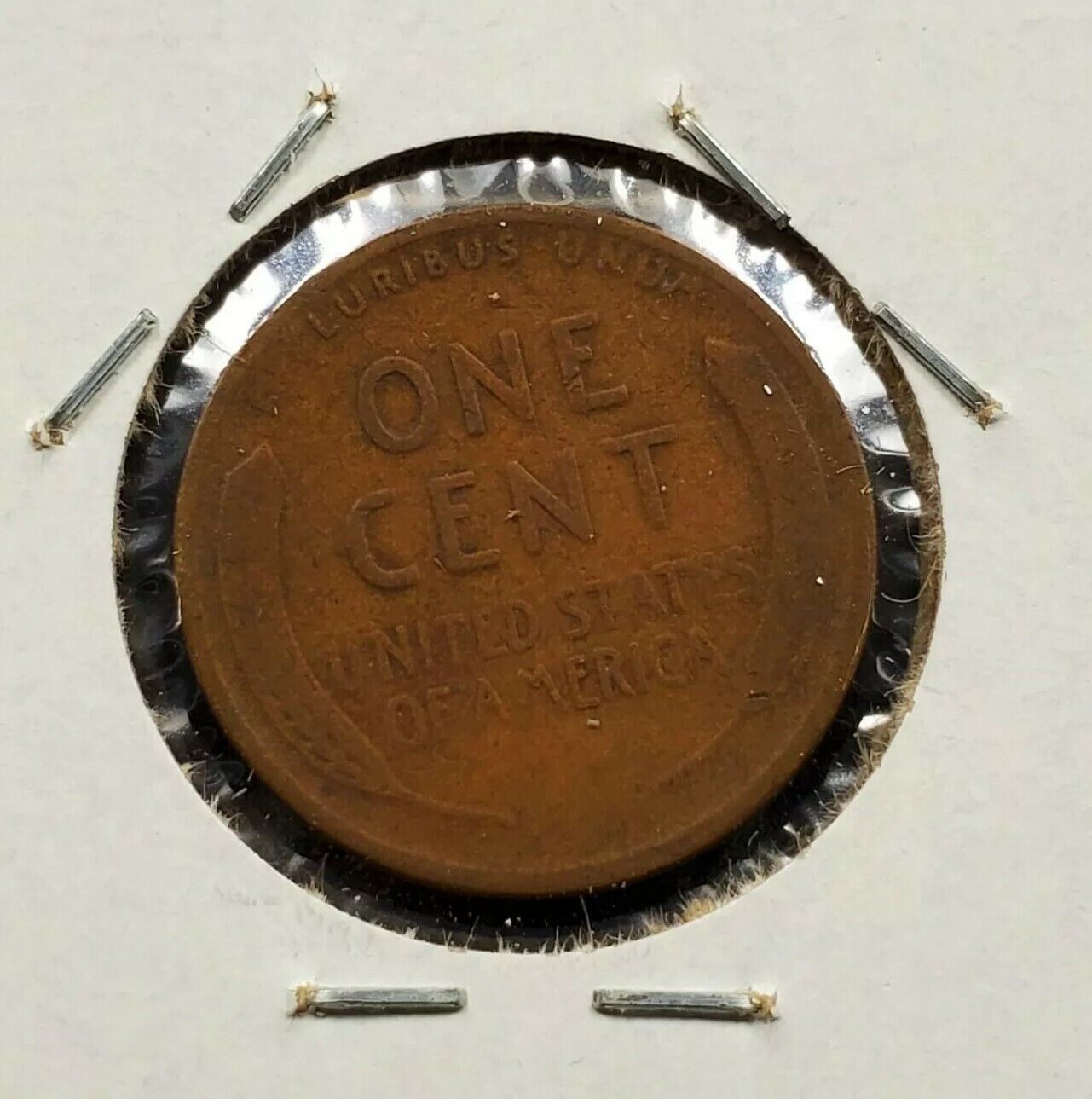 1920 p 1c Lincoln Wheat Cent Penny Coin Laminated Planchet Error