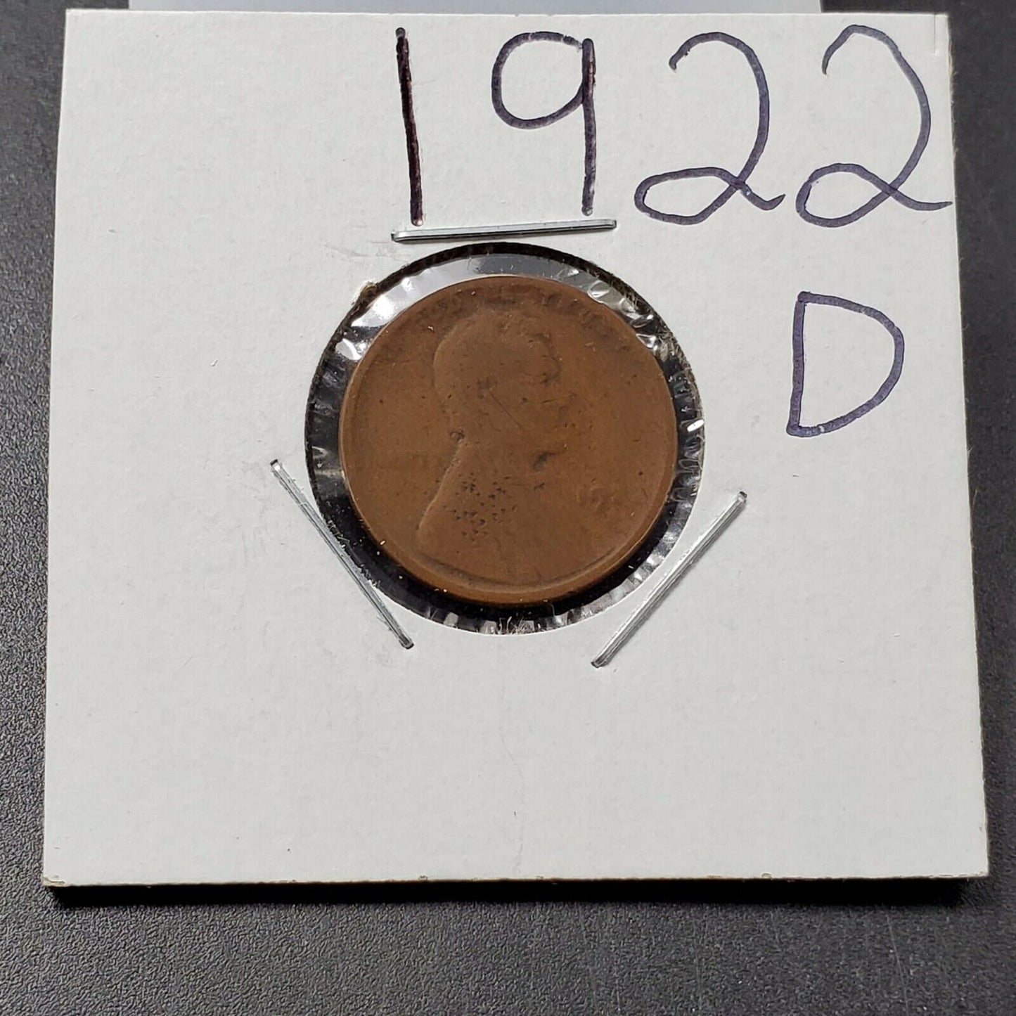1922 D 1c Lincoln Wheat Cent Penny Coin AG About Good Circulated