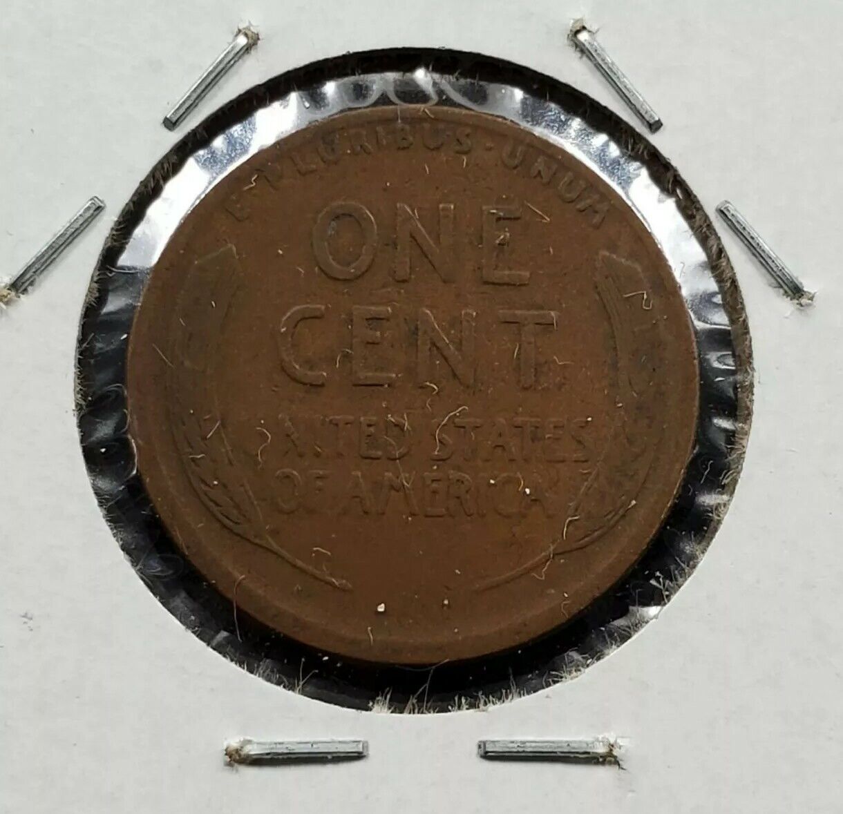 1919 p 1c Lincoln Wheat Cent Penny Coin Laminated Planchet Error