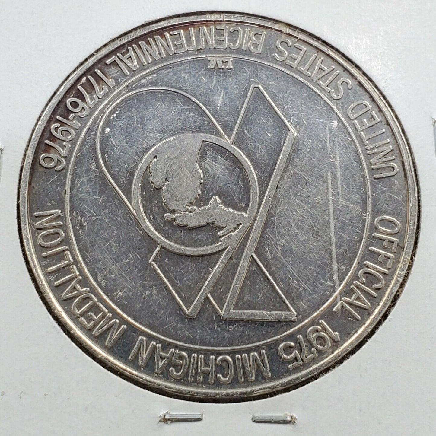 Official 1975 Michigan Medallion U.S. Bicentennial Sterling Silver Medal