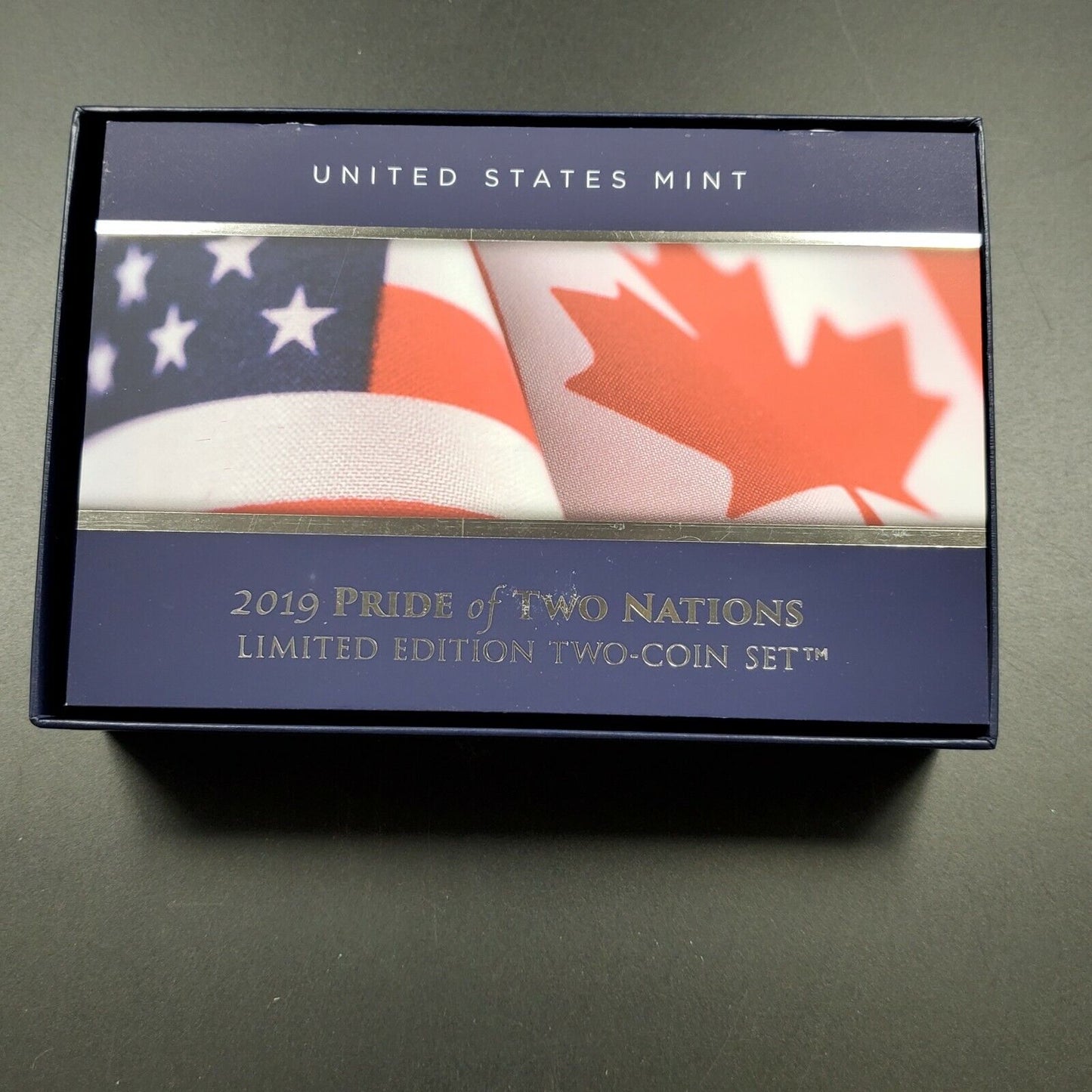 2019 Pride of Two Nations Limited Edition Two Coin Set US MINT OGP CANADA USA