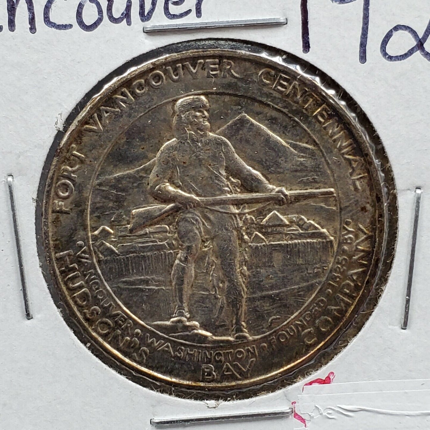 1925 FORT FT Vancouver Commemorative Half Dollar Silver Coin BU UNC Some Toning
