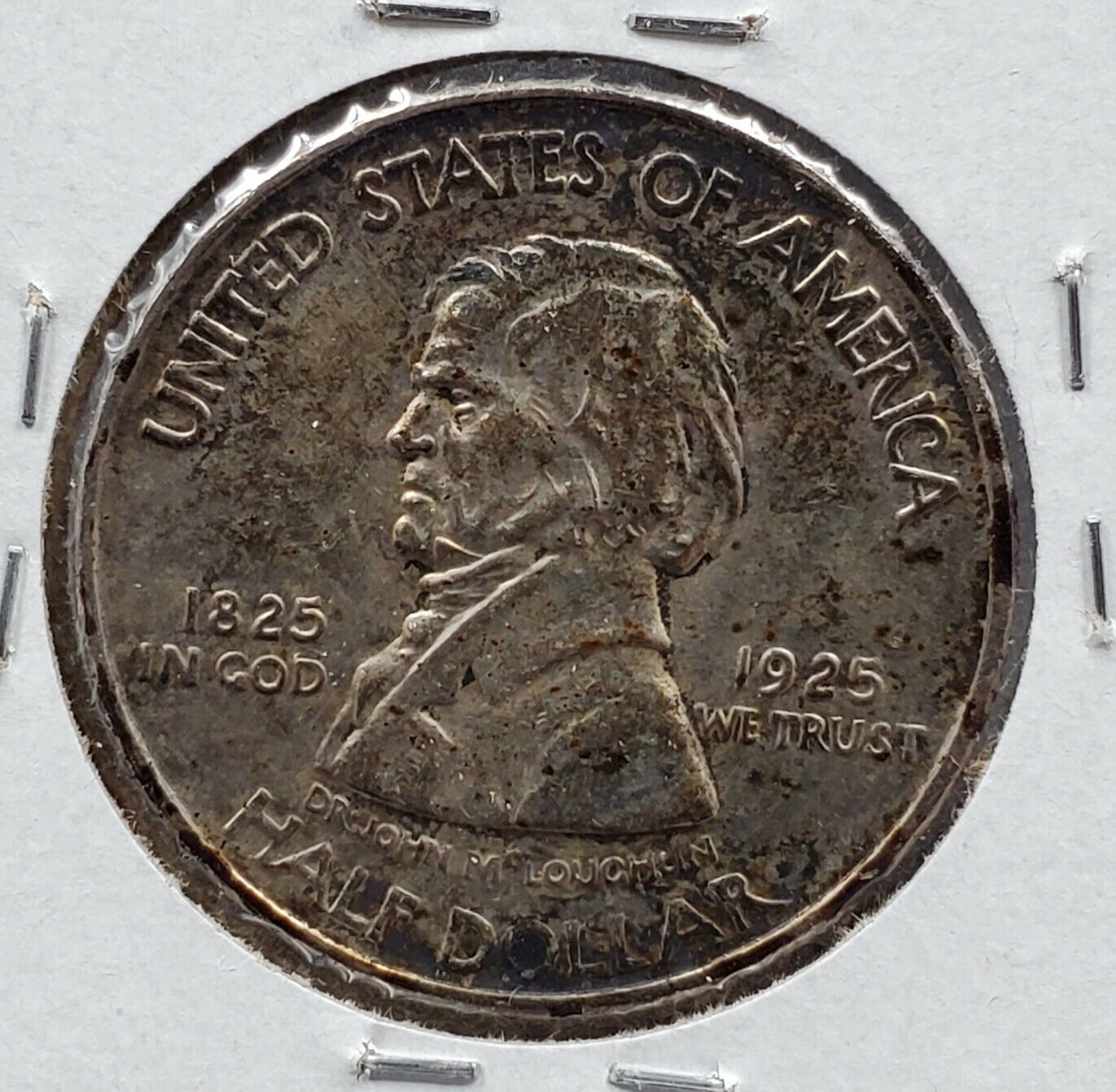 1925 FORT FT Vancouver Commemorative Half Dollar Silver Coin BU UNC Some Toning