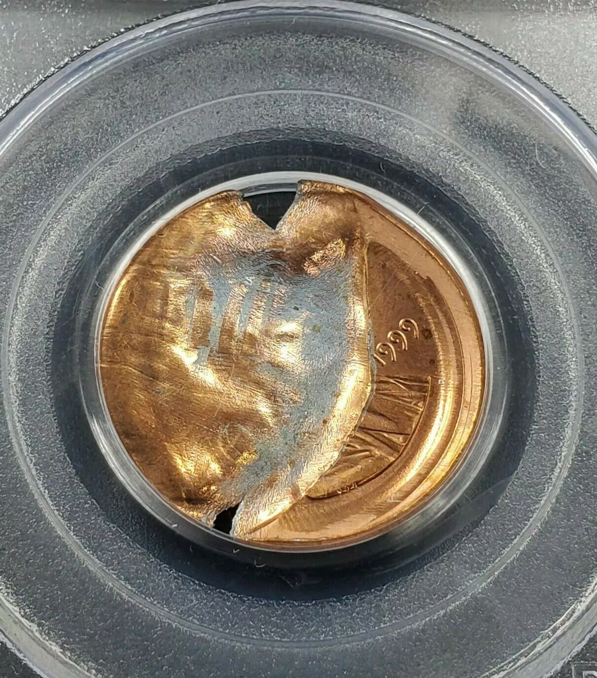 70% Brockadge w/ BroadStrike Error 1999 Zinc Lincoln Memorial Cent PCGS MS64 RD