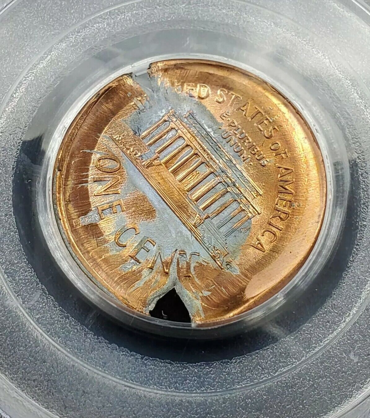 70% Brockadge w/ BroadStrike Error 1999 Zinc Lincoln Memorial Cent PCGS MS64 RD
