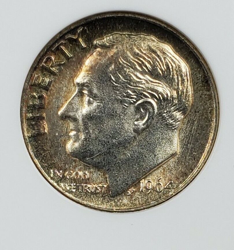 1964 P Roosevelt Silver Dime Variety ANACS MS65 DDR FS-018.3 Die 8 FS-802 Top PP