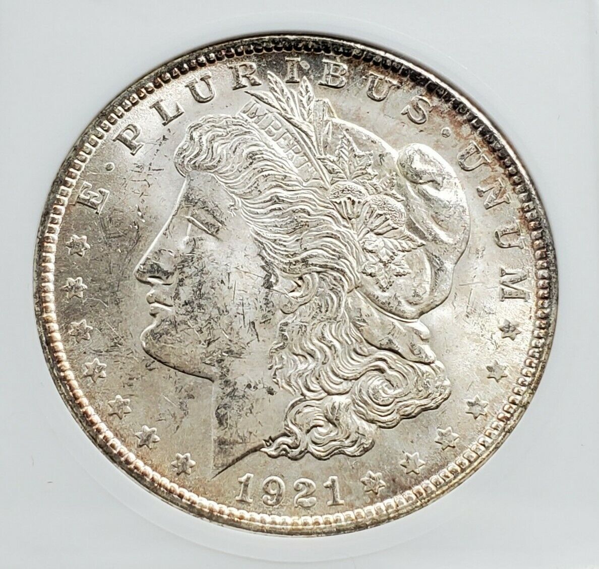 1921 p Morgan Silver Dollar Variety Coin ANACS MS63 VAM-2 CONECA TOP100 Label