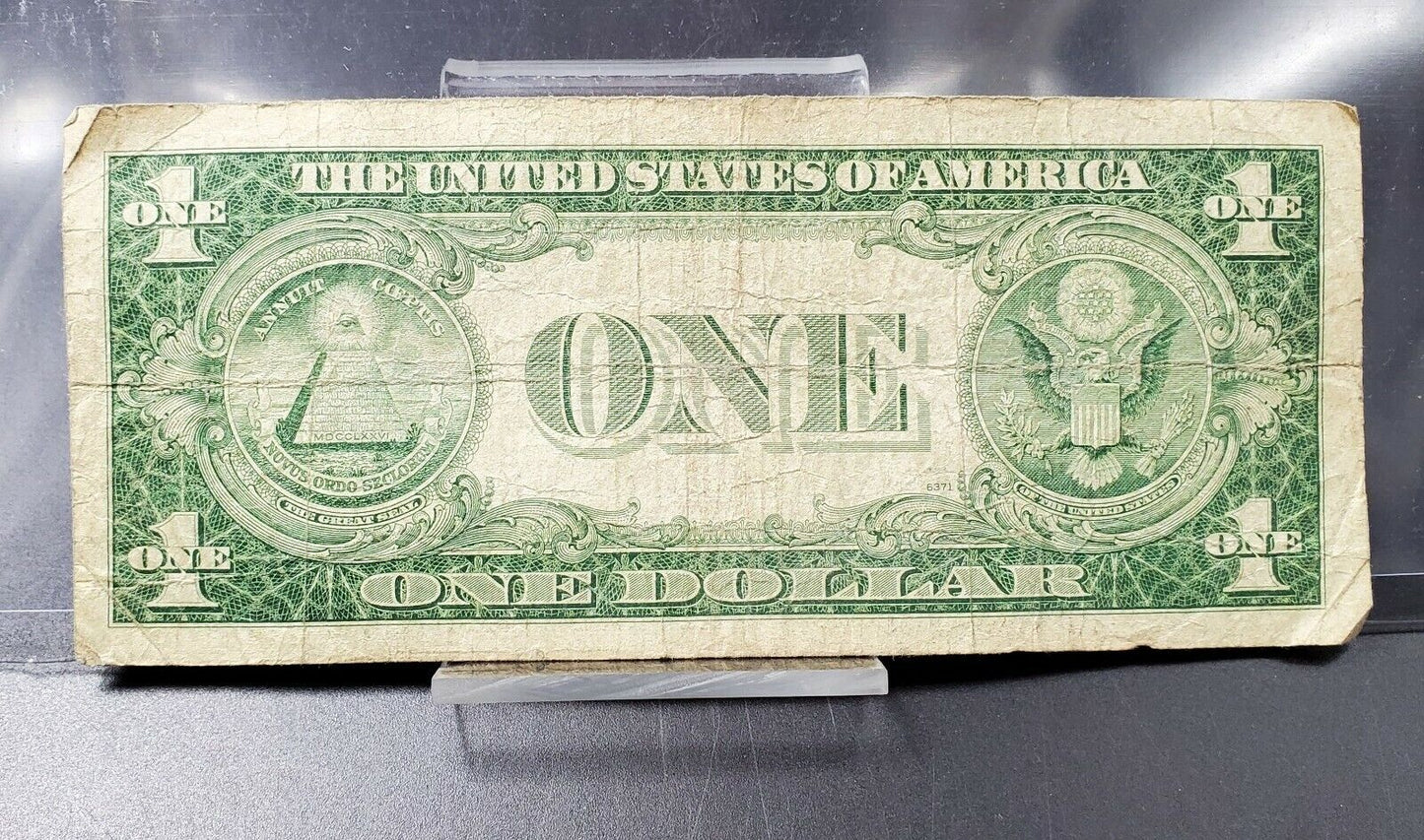 1935 E $1 Silver Certificate US Bill Note Circulated Blue Seal Neat Serial #