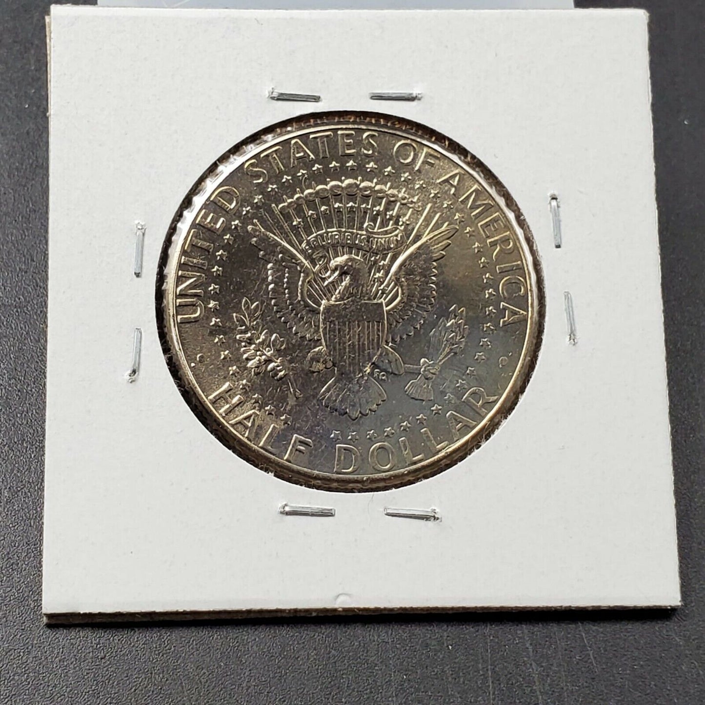 1996 P Kennedy Clad Half Dollar Coin OBV Struck Thru Grease Error Variety BU UNC