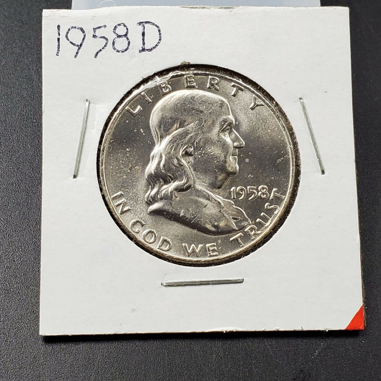 1958 D Franklin Silver 90% Half Dollar Coin Choice / GEM BU UNC Nice
