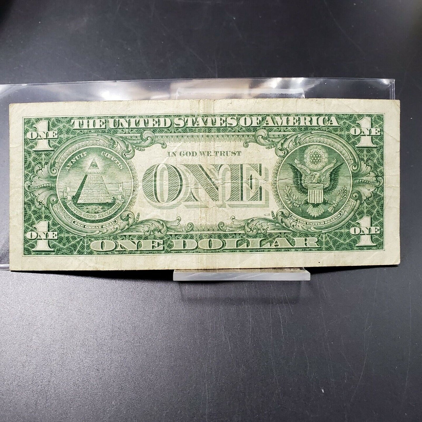 1957 B $1 Silver Certificate US Blue Seal Note Bill circ quad repeat serial #