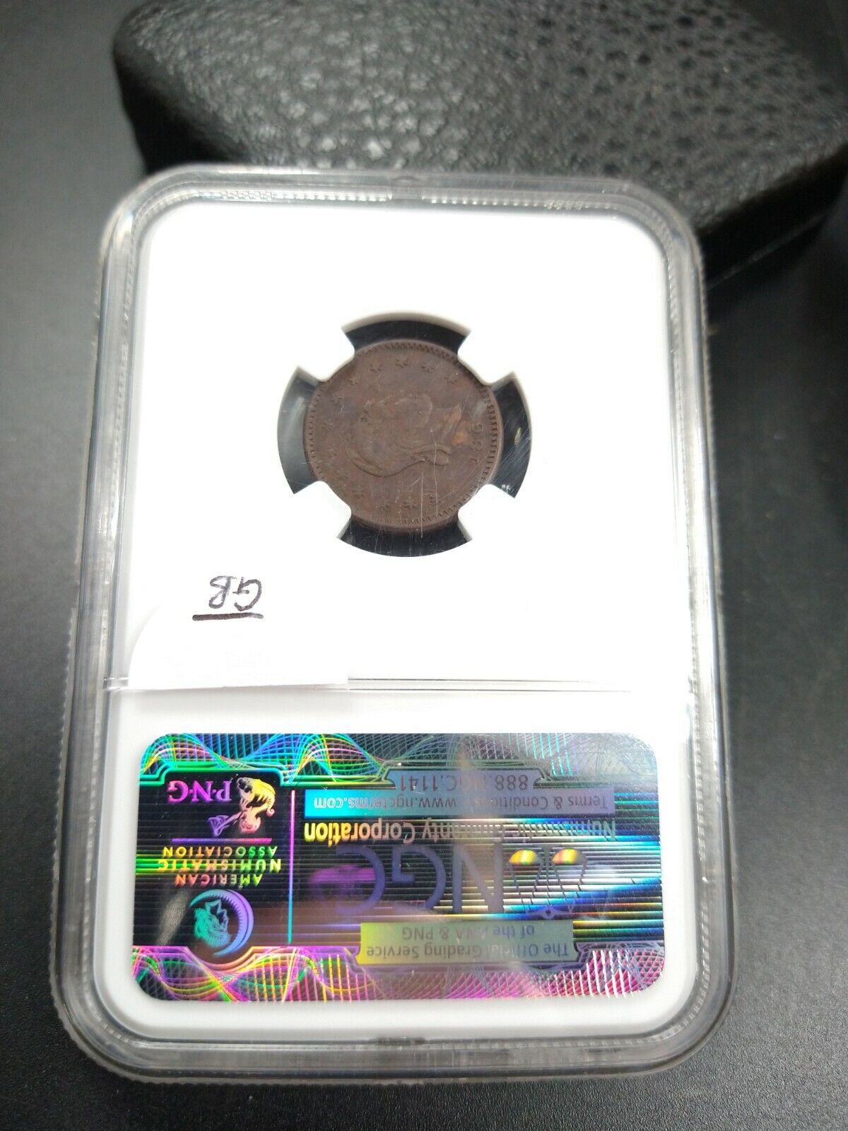 1863 Oshkosh Wisconsin Civil War Token SB JA Paige grocers F620L1A AU Detail NGC