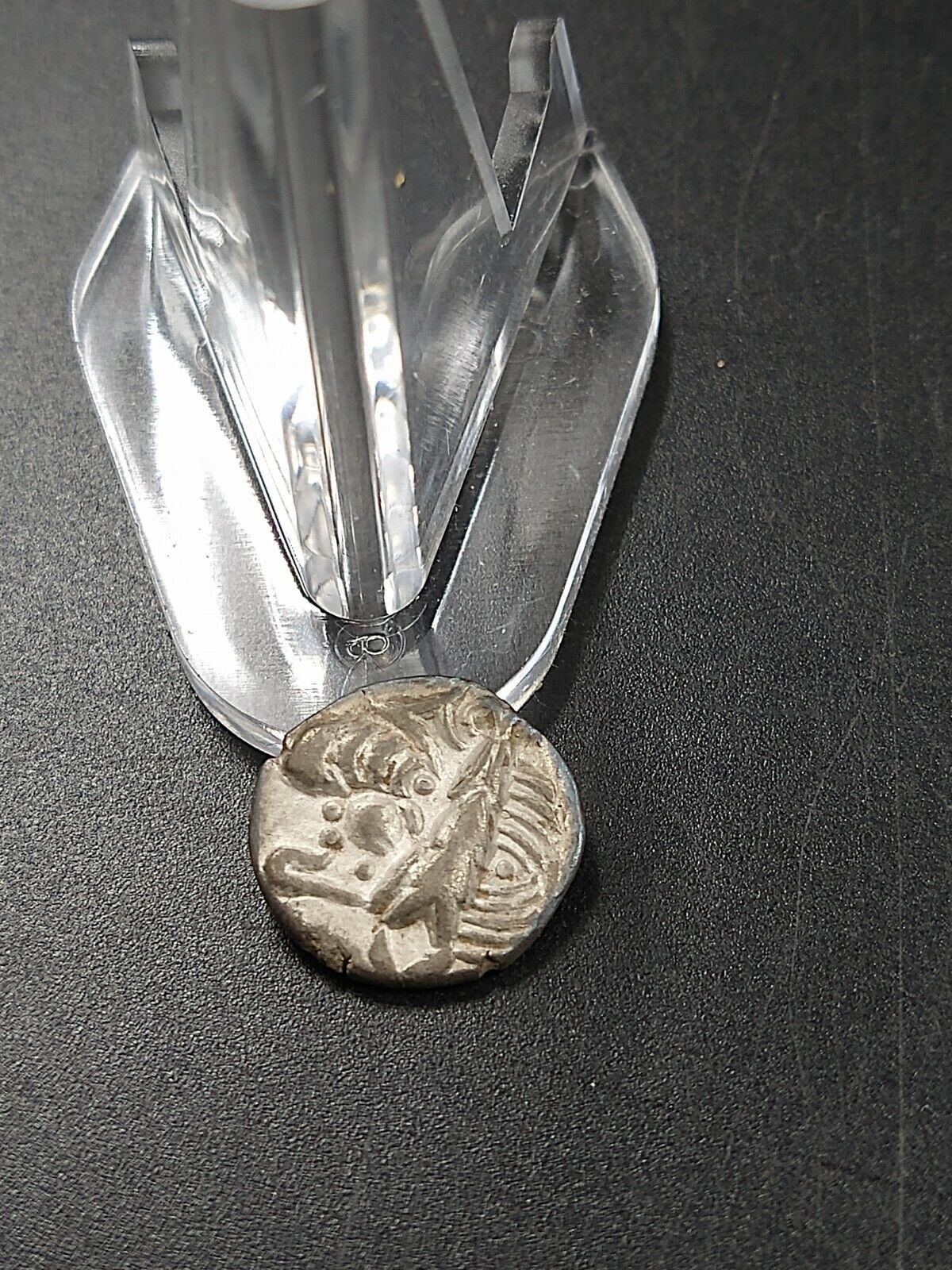 Celtic  Drachm Silver Coin Money Kugelwange type 3-2 century B.C. AU ABOUT UNC