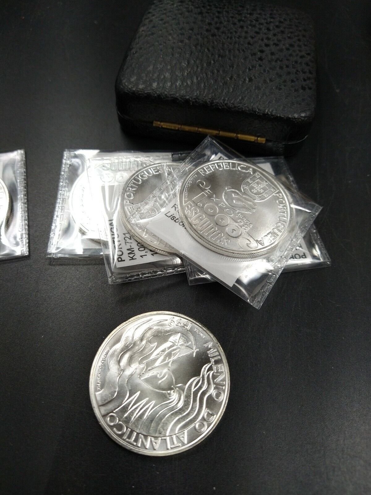 1999 1000 ESCUDOS Portugal Lisbon Expo Silver Coin MILÉNIO DO ATLÂNTICO GEM BU
