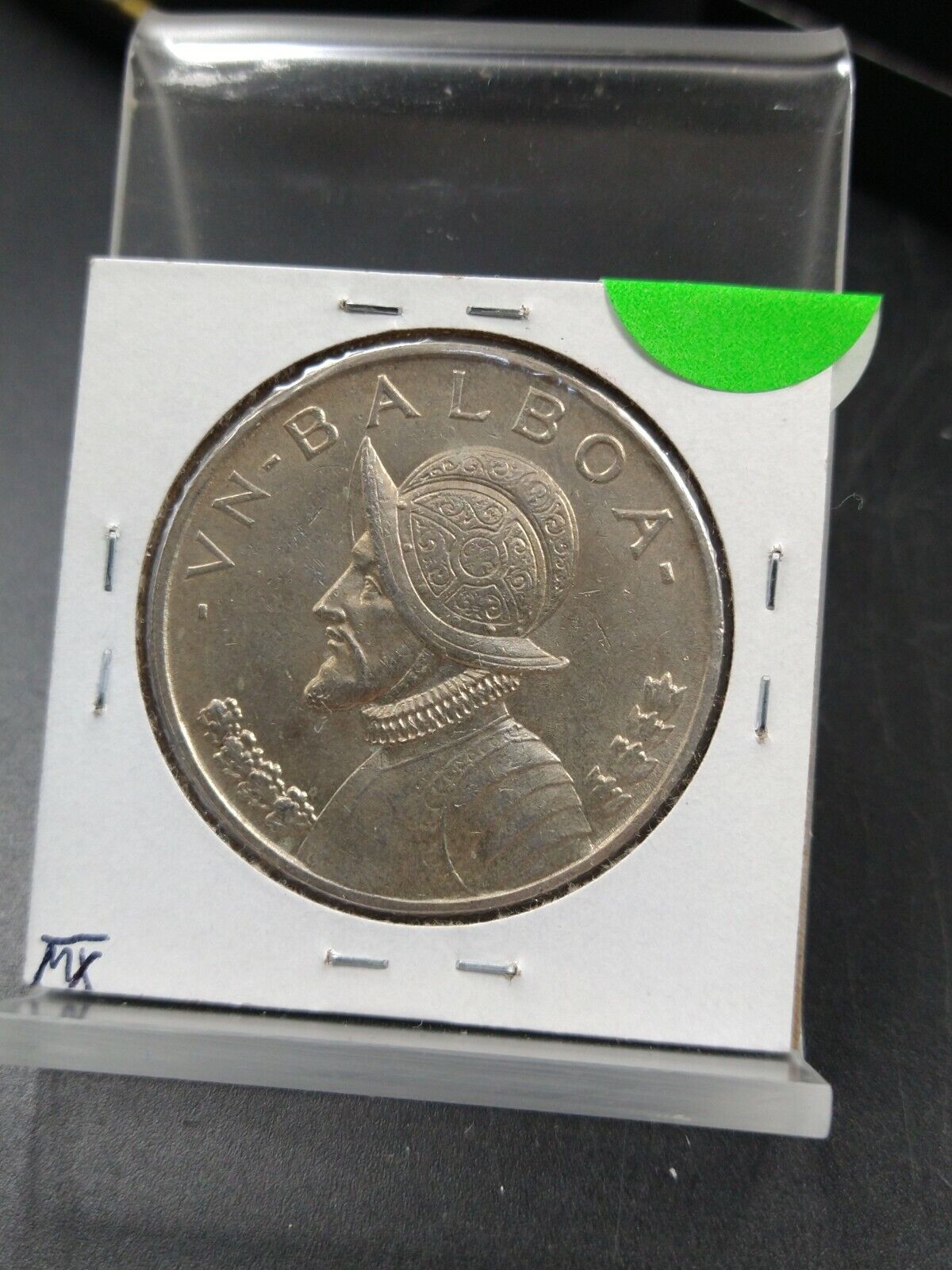 1947 PANAMA UN BALBOA Silver Crown AU PHILADELPHIA MINT