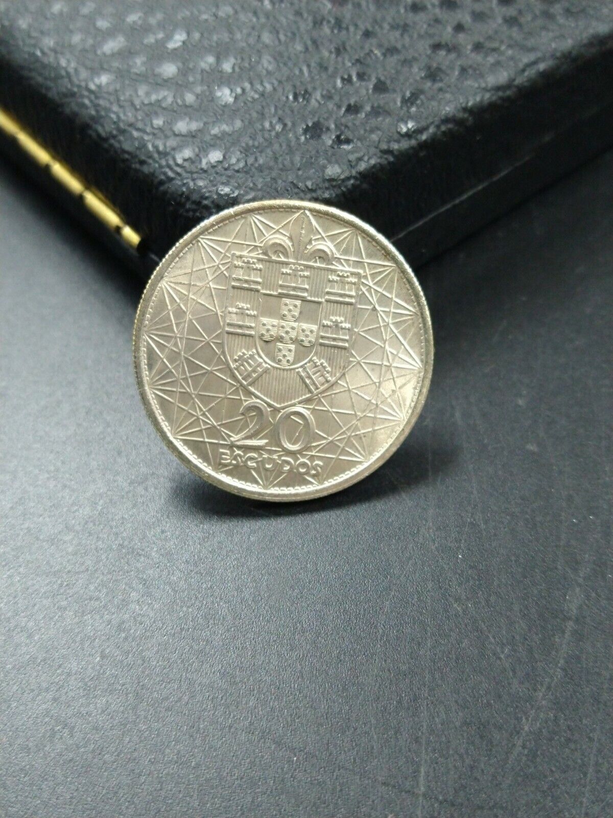 1966 Portugal 20 Escudos Silver Coin CH / GEM BU UNC Lisboa Ponte Salazar Bridge