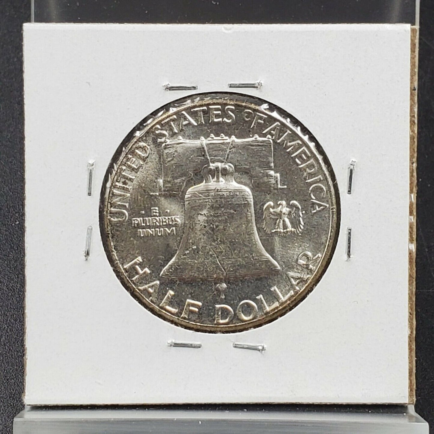 1963 P Franklin Silver 90% Half Dollar Coin BU Uncirculated Neat Toning Toner