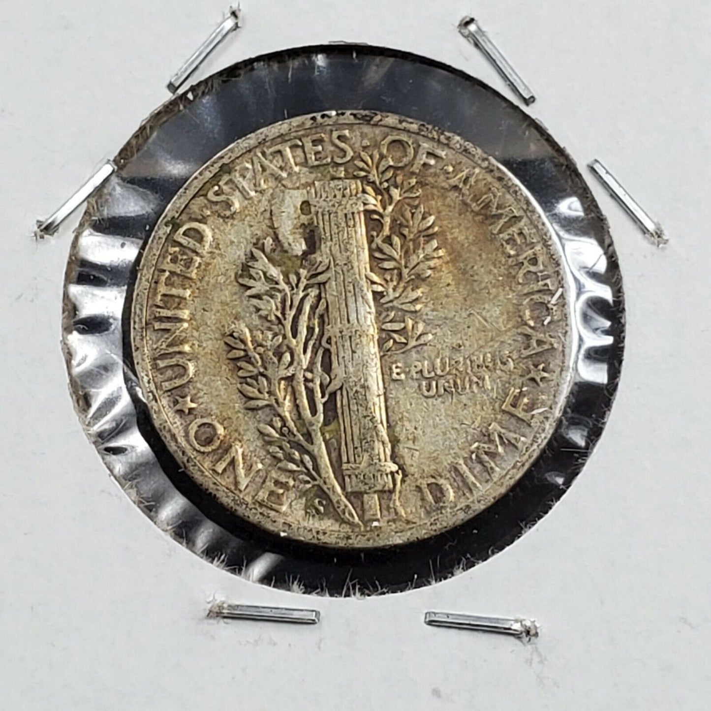 1944 S Mercury Silver Dime Coin VF Very Fine Nice Toning Toner Obv WW2 era