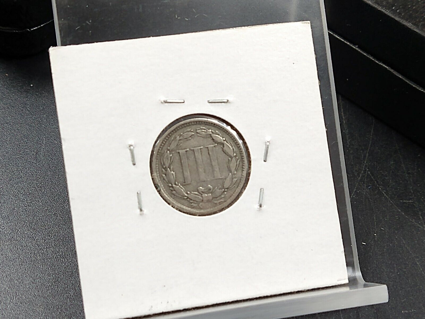 1866 3c Liberty Three Cent Nickel Coin Fine Circulated Condition
