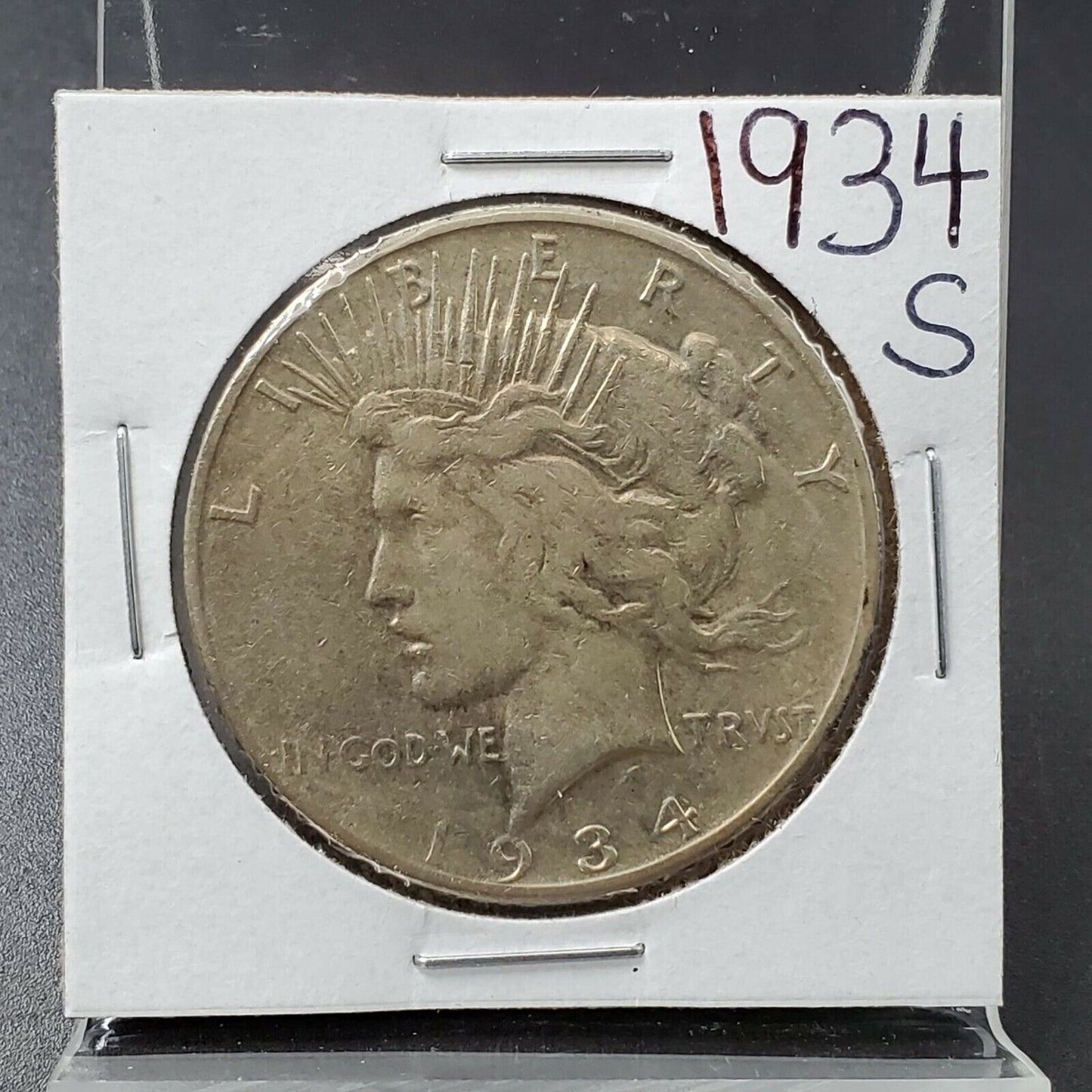 1934 S Peace 90% Silver Eagle Dollar Coin Choice FINE / Very Fine Circulated