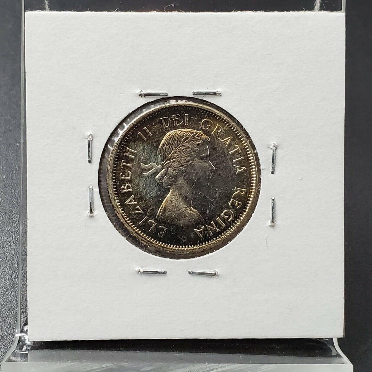1963 CANADA SILVER 25 CENTS CH BU UNC PQ Neat Toning Toner