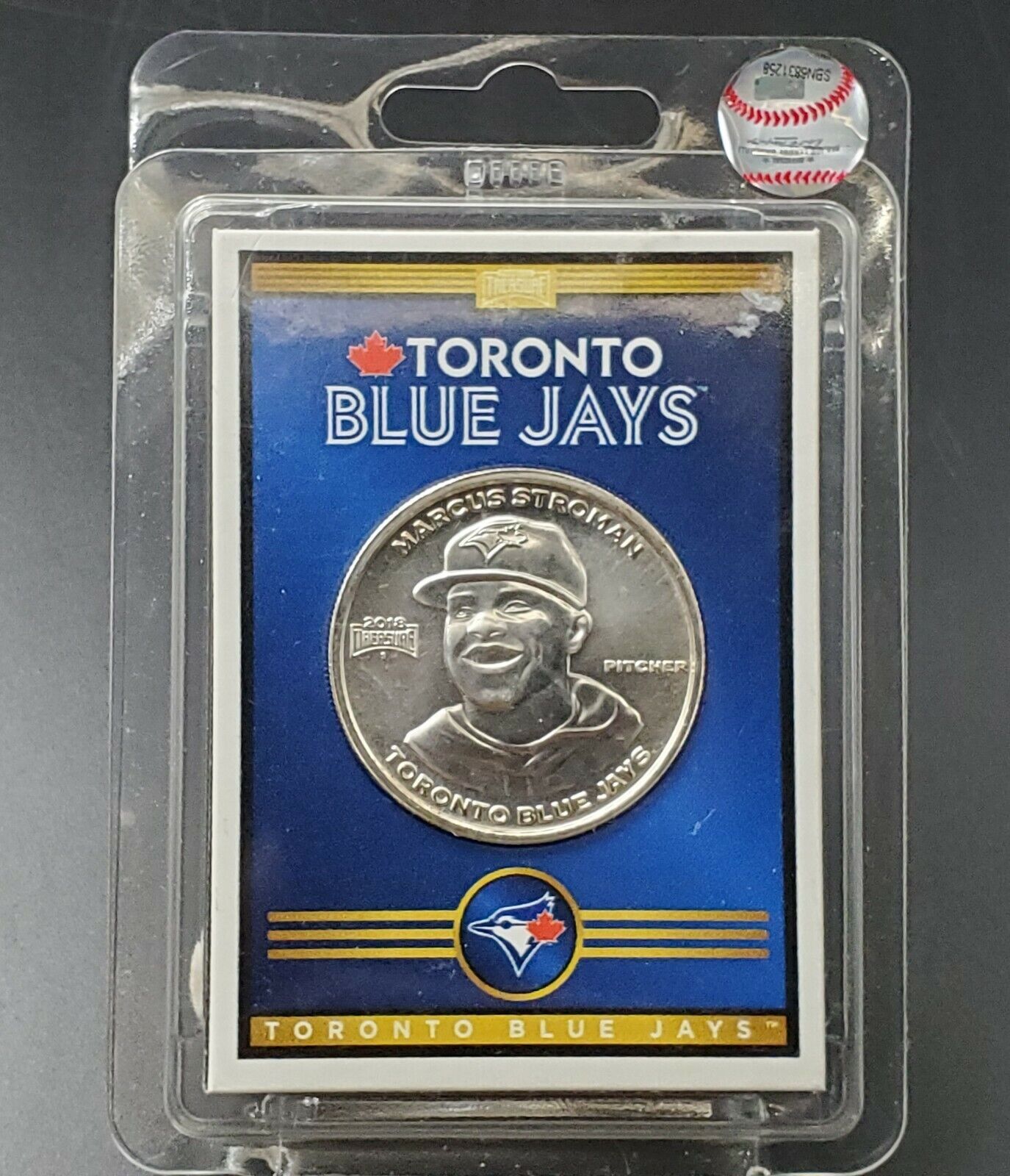 2018 Toronto Blue Jays Marcus Stroman 1 oz Silver Collectible Baseball Card Coin