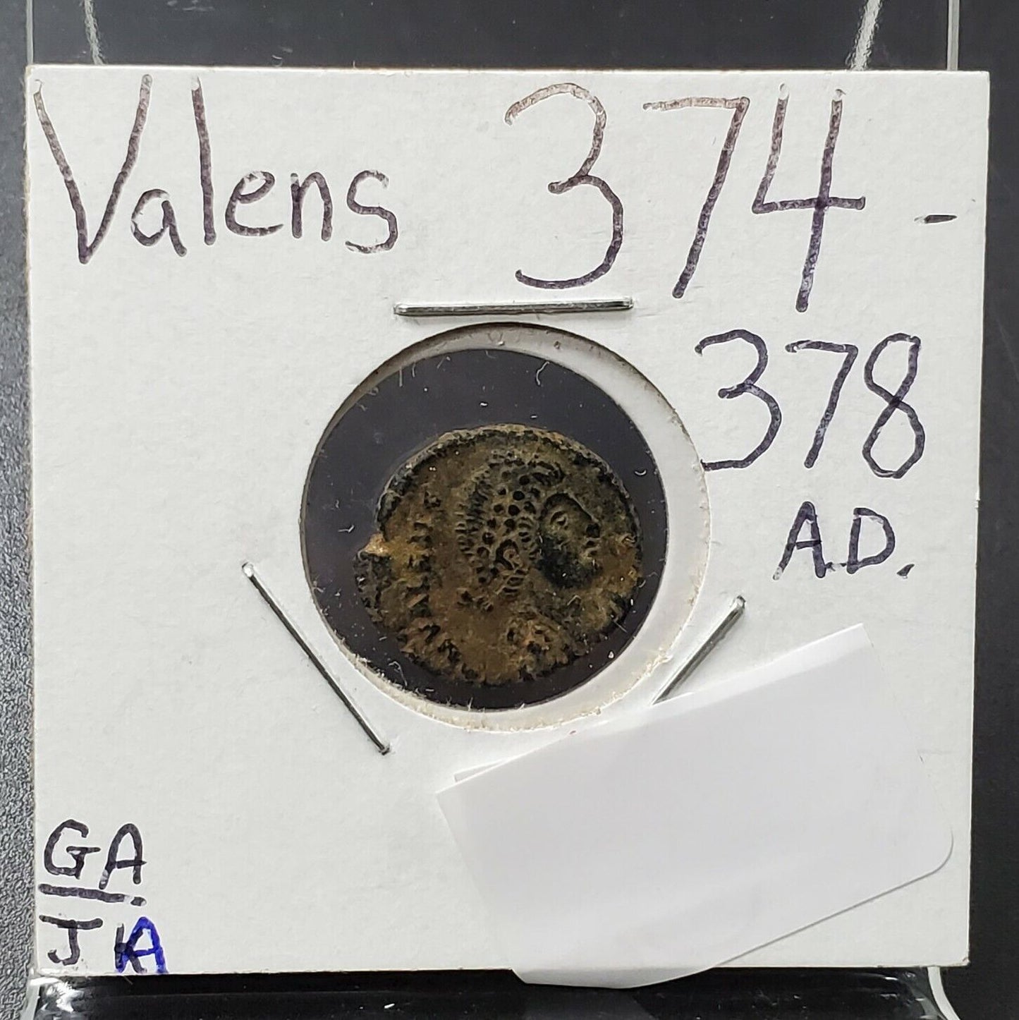 Valens 374-378 A.D. Ancient Bronze Roman Follis Coin Circulated