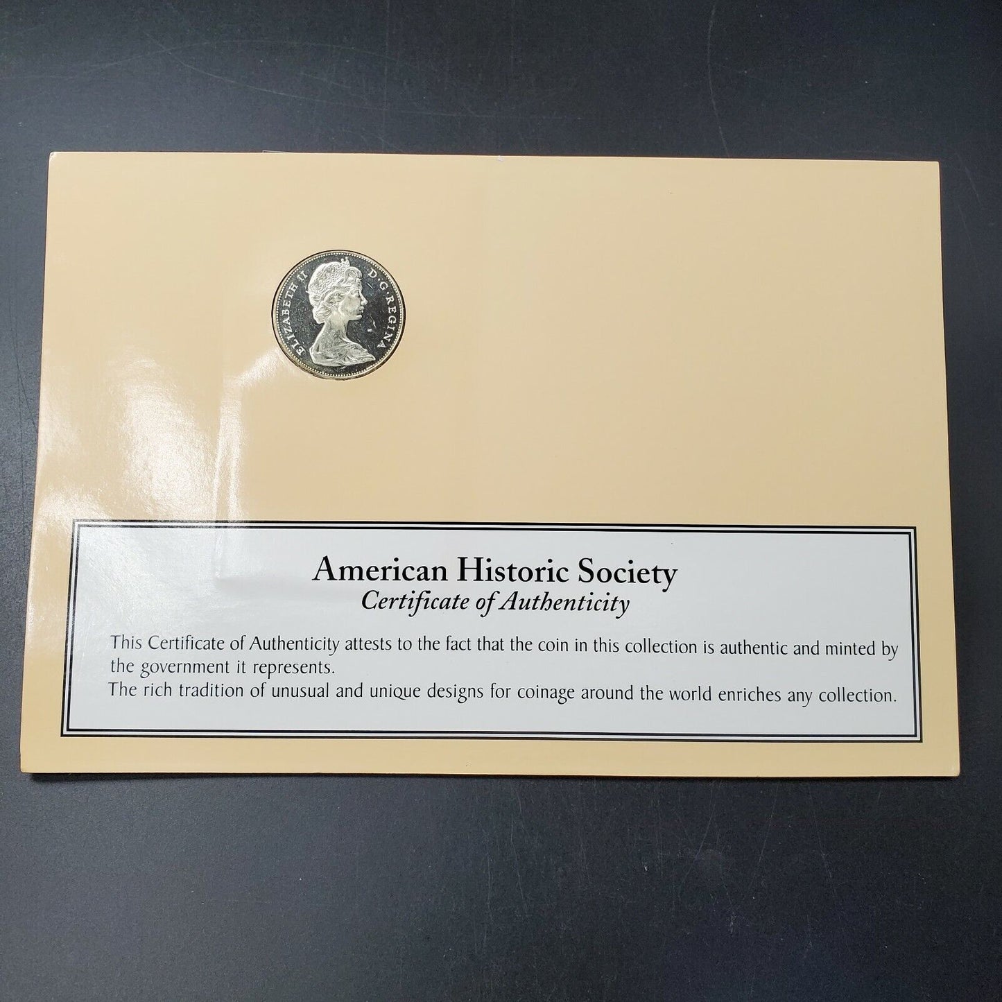 Canada Canoe Silver Dollar 1965 BU - Silver Dollars of the World Panel from AHS