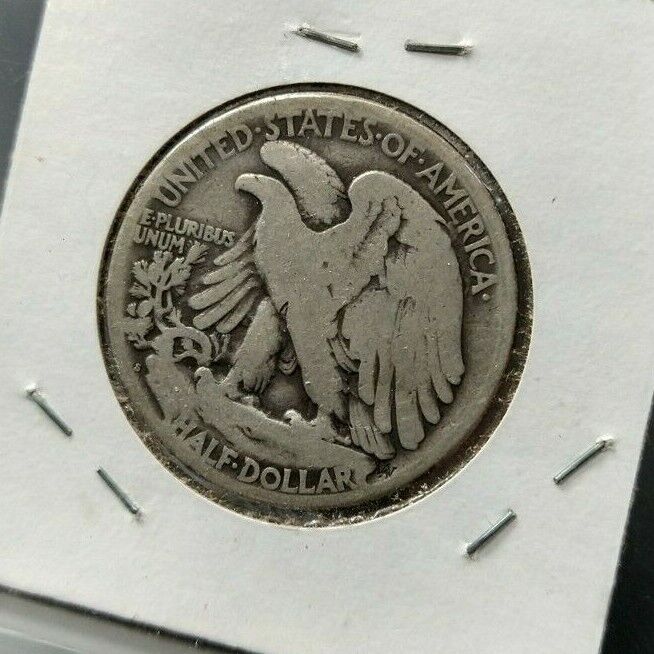 1918 S Walking Liberty Silver Eagle Half Dollar Coin VG / FINE SAN FRANCISCO