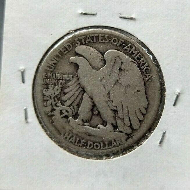 1917 S Walking Liberty Silver Eagle Half Dollar Coin VG / FINE REVERSE MINT MARK
