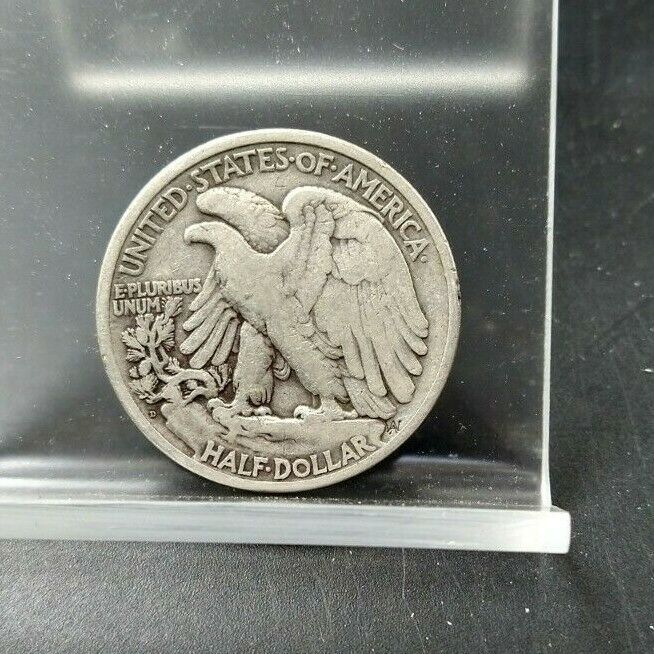 1929 S Walking Liberty Silver Half Dollar Coin Average VF Very Fine Circ