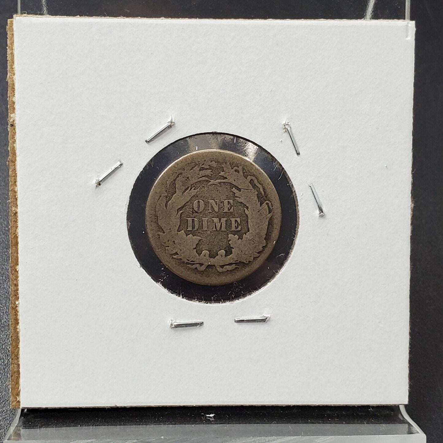 1891 P SEATED LIBERTY SILVER DIME COIN AG About Good Last year of type