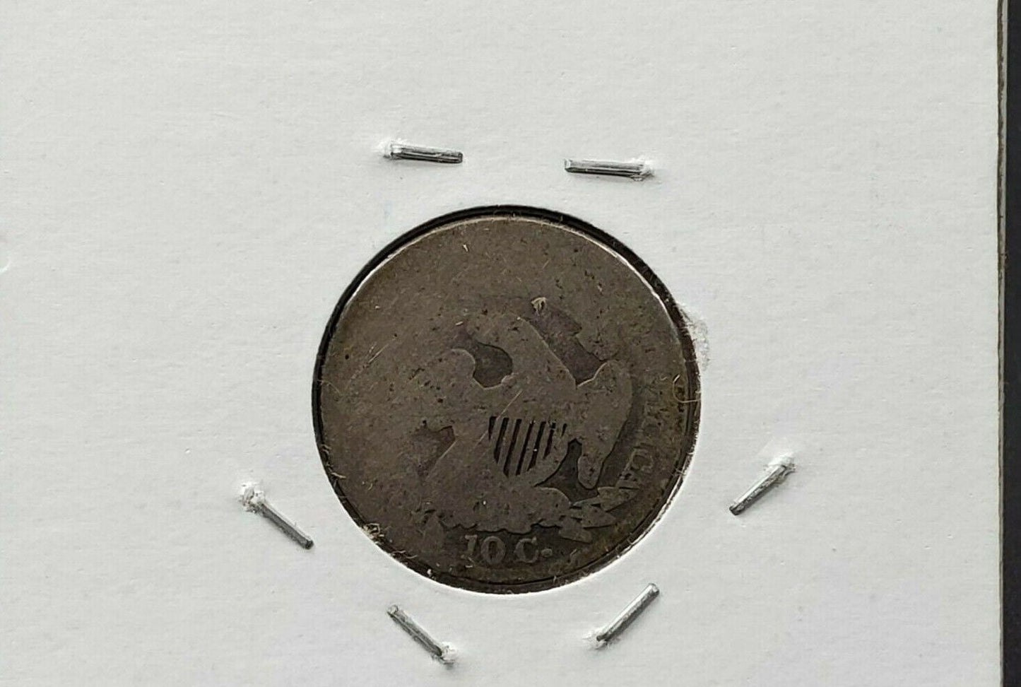 1834 Capped Bust Head Silver Dime Coin Average AG About Good Circulated