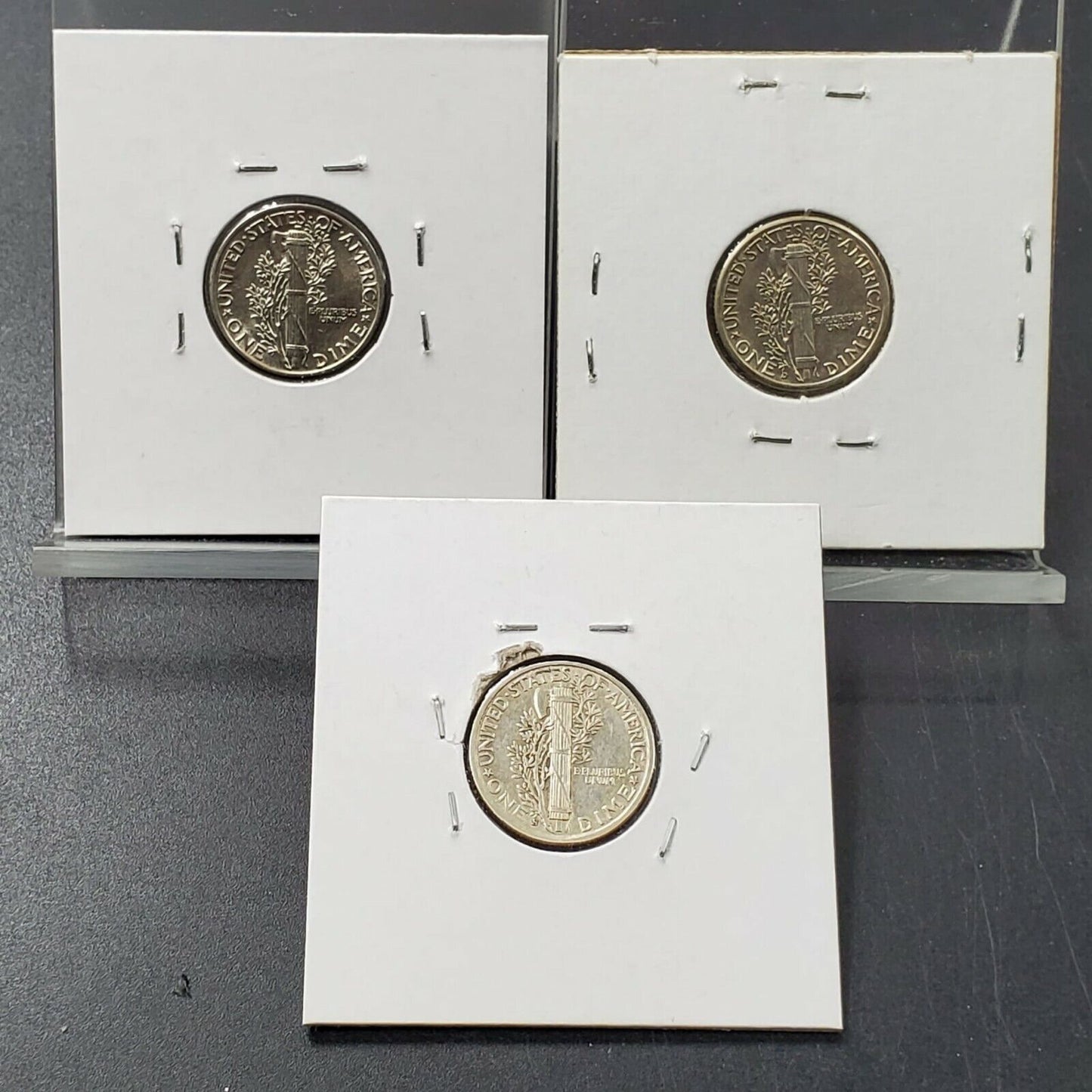 1942 BU P AU D AU S WW2 Mercury Silver Dime 3 Coin AU/BU Set World War Two Coins