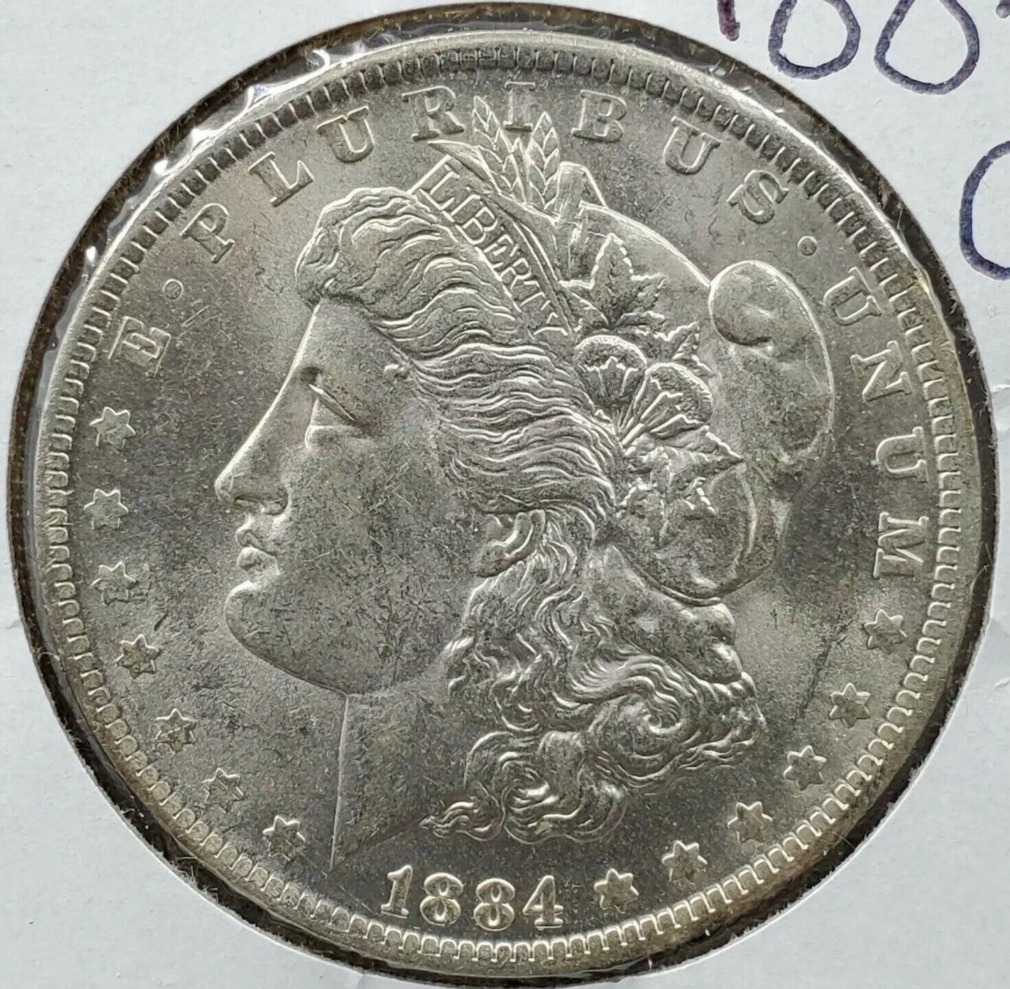 1884 O Morgan Silver Eagle Dollar Coin BU Uncirculated Some Toning Nice Coin