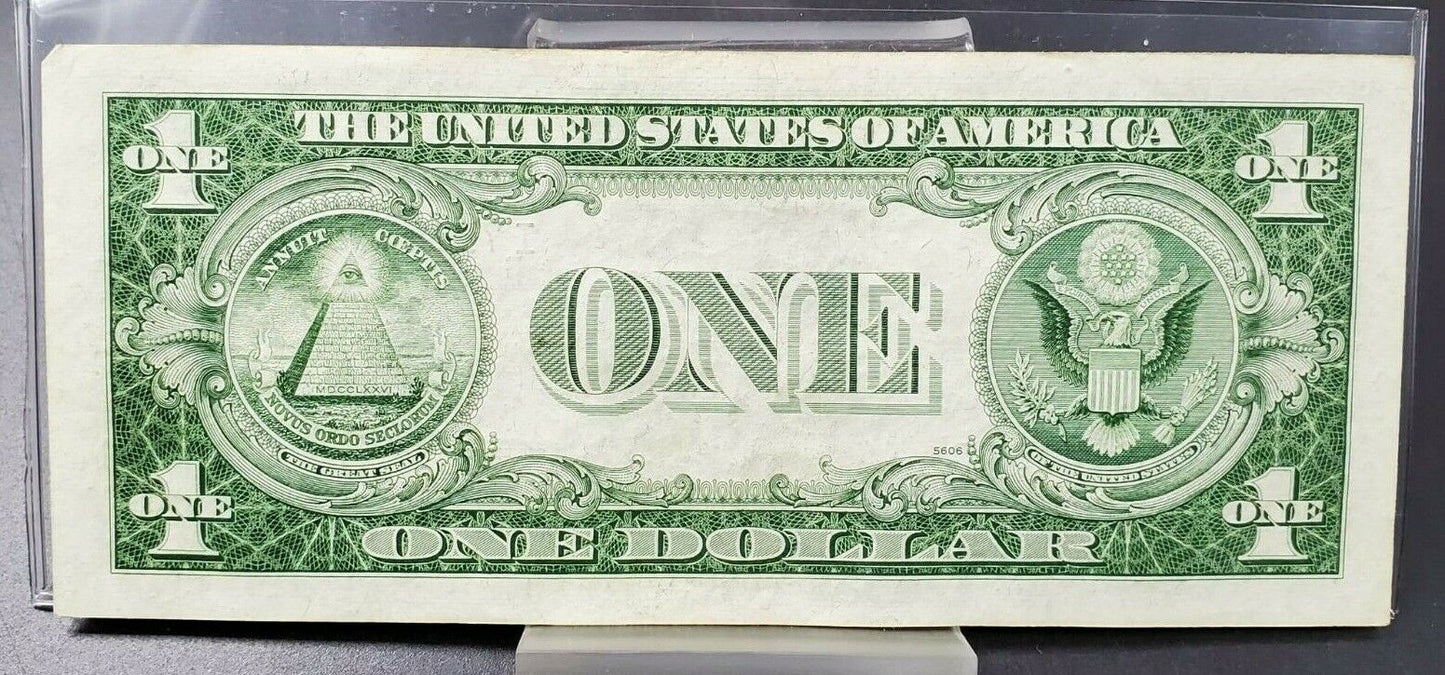 1935 D $1 Silver Certificate Narrow Margin Variety VF VERY FINE BLUE SEAL BILL