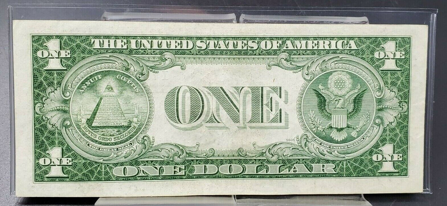 1935 D $1 Silver Certificate Narrow Margin Blue Seal VF / XF US Currency Note