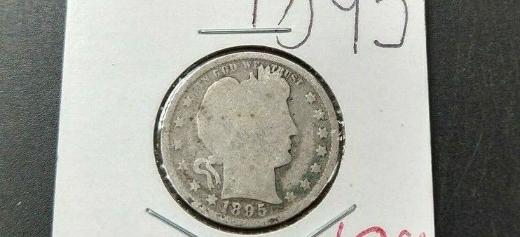 1895 P Barber Silver Eagle Quarter Coin Choice AG/Good Full Date