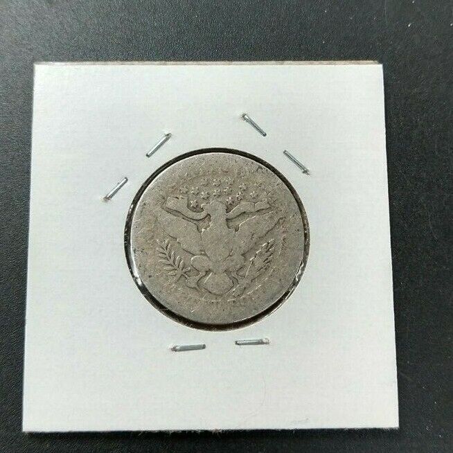 1896 P Barber Silver Eagle Quarter Coin Average AG About Good Full Date