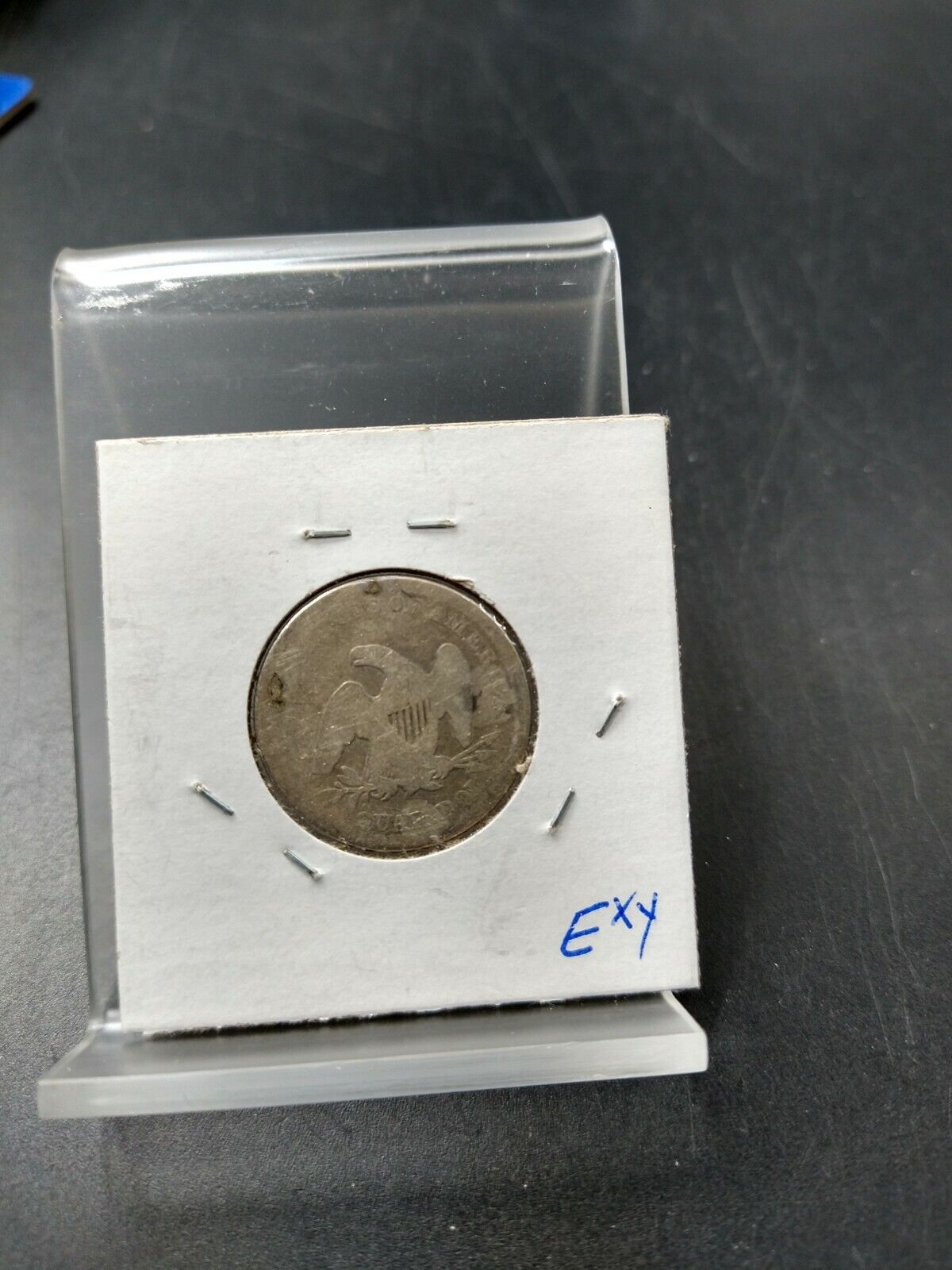 1858 P Seated Liberty Silver Quarter Coin AVG AG / G Good Condition Full Date