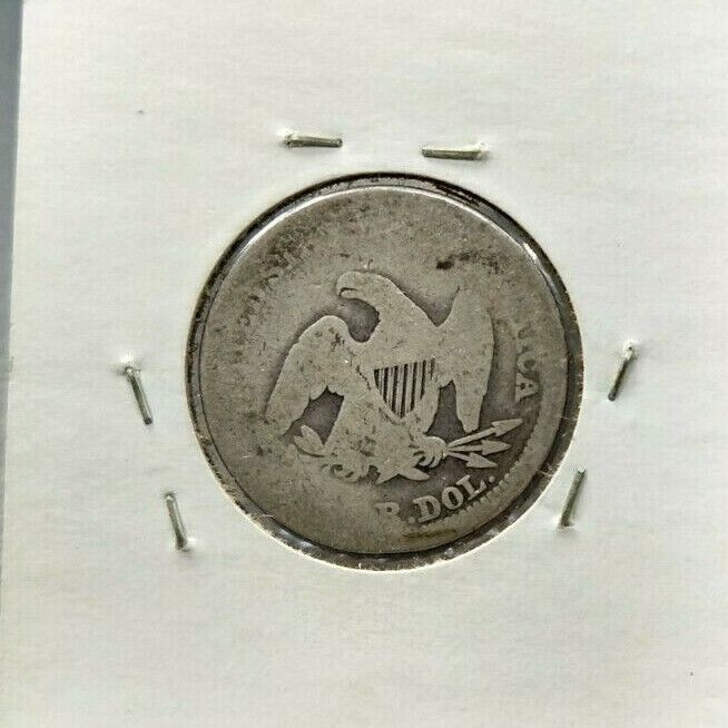 1854 P Seated Liberty Silver Quarter Coin AG ABOUT GOOD Circ With Arrows Variety